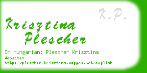 krisztina plescher business card